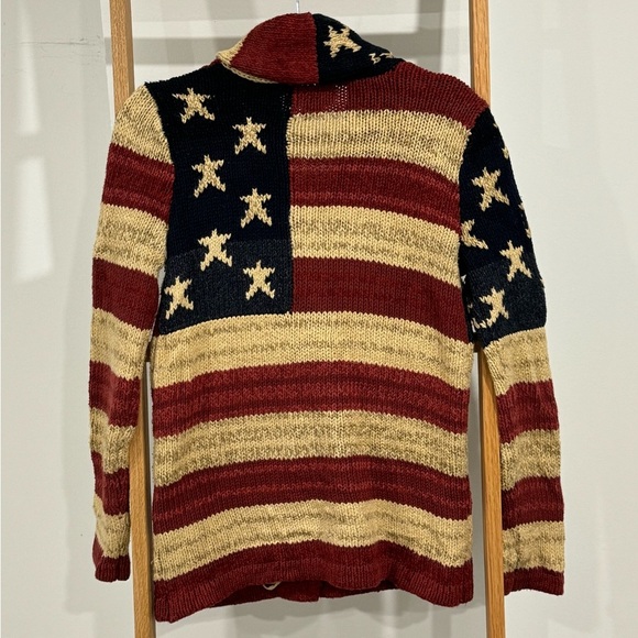 EUC Ralph Lauren Denim & Supply Cotton USA Stars & Stripes Cardigan - Size Small - Picture 4 of 4